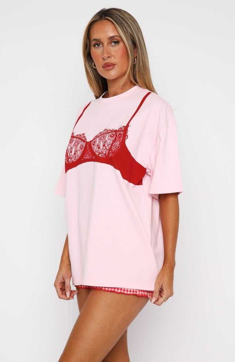 White Fox Waiting For Love Oversized Tee Posy | GSNIRK-217