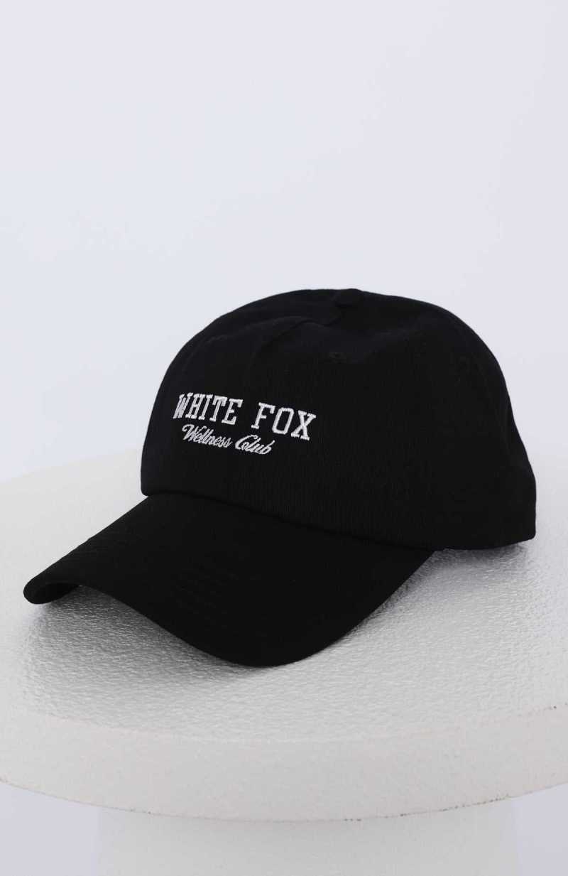 White Fox Wellness Club Cap Black | WEMSHZ-765