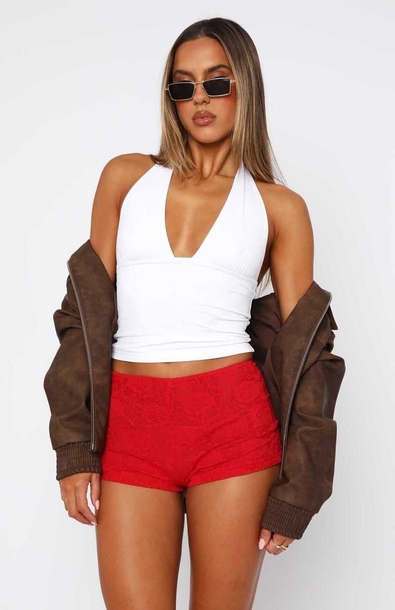 White Fox When I'm With You Halter Top White | NSKMJD-380