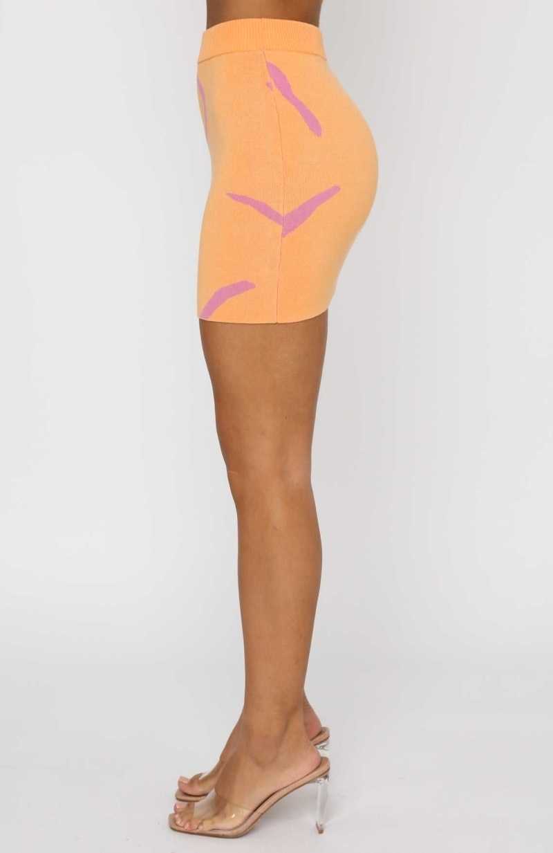White Fox Wild At Heart Mini Skirt Peach Pink | YFWPXZ-916