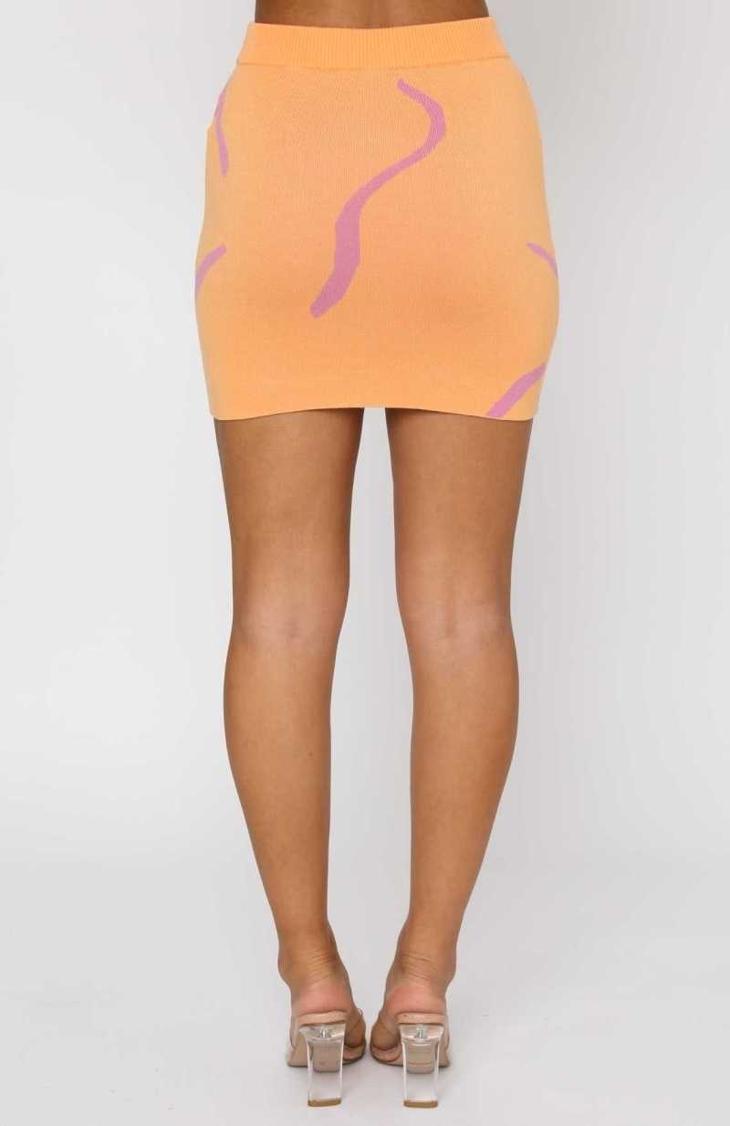 White Fox Wild At Heart Mini Skirt Peach Pink | YFWPXZ-916