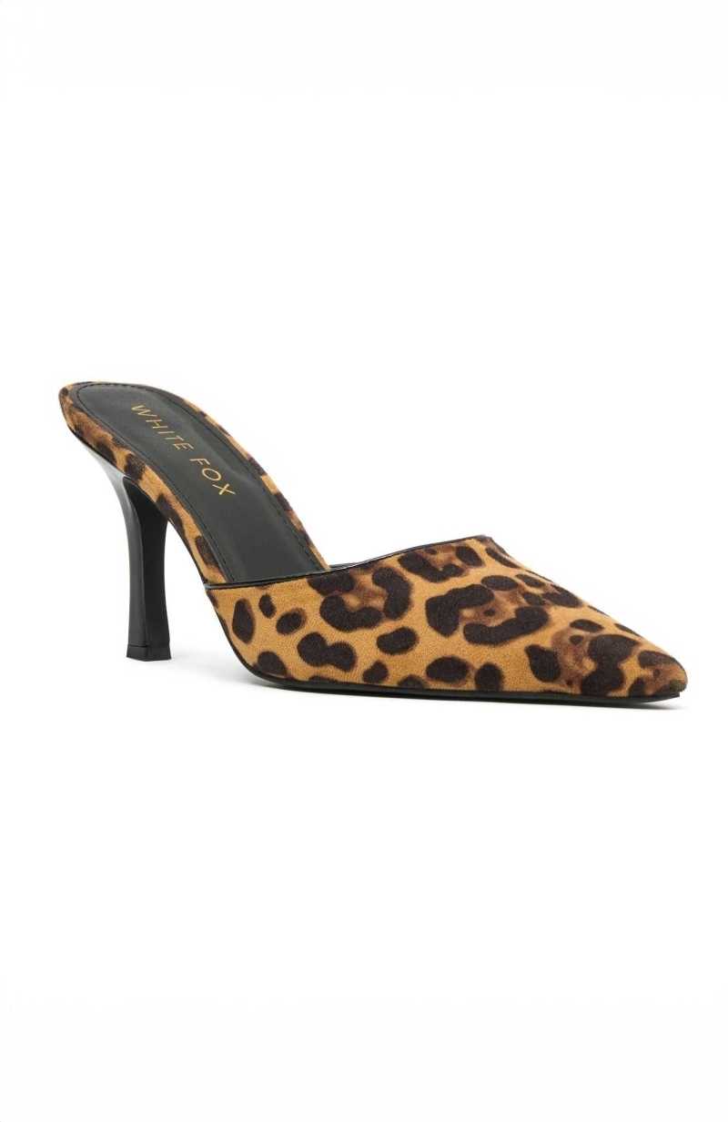 White Fox Wild Side Heels Leopard | COEUYT-149