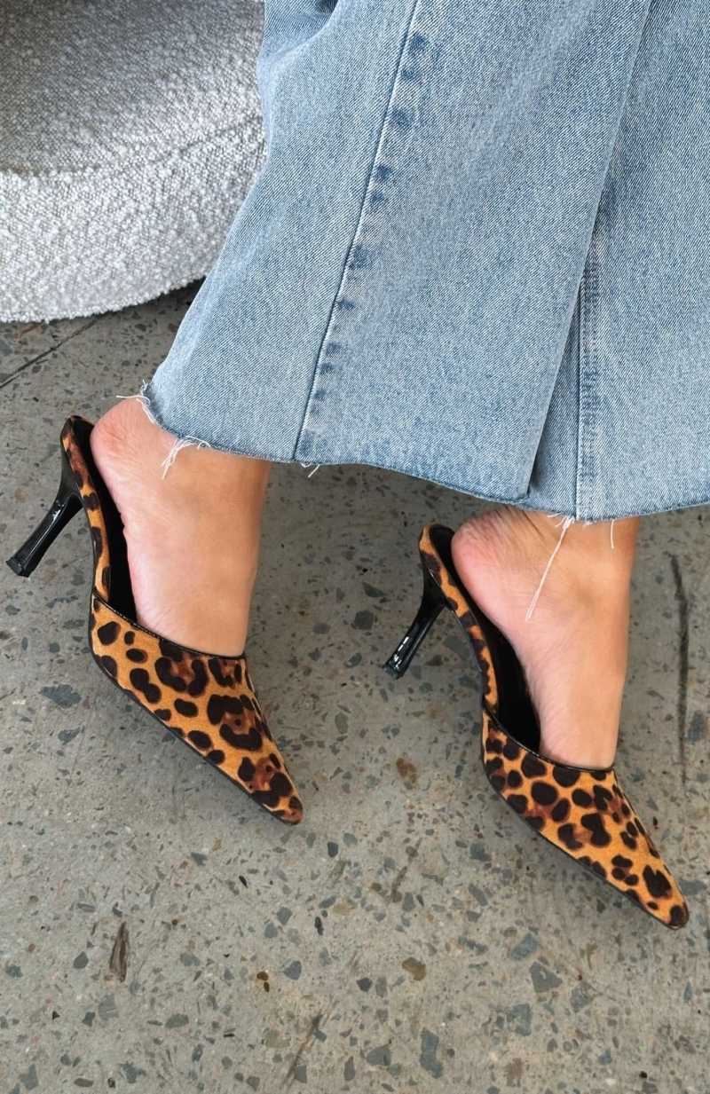 White Fox Wild Side Heels Leopard | COEUYT-149