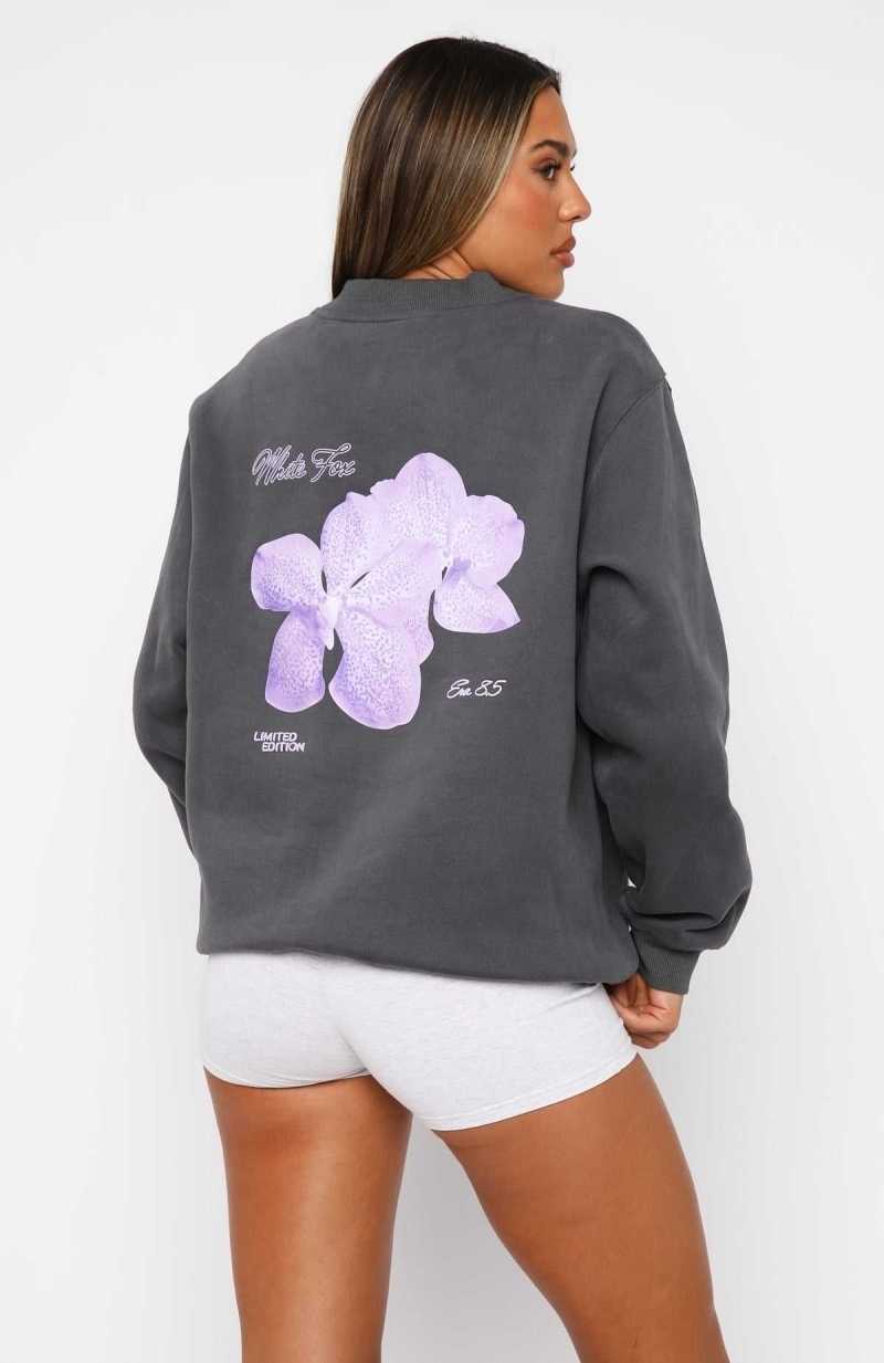 White Fox With Love Forever Oversized Sweater Volcanic | ORLPWT-130