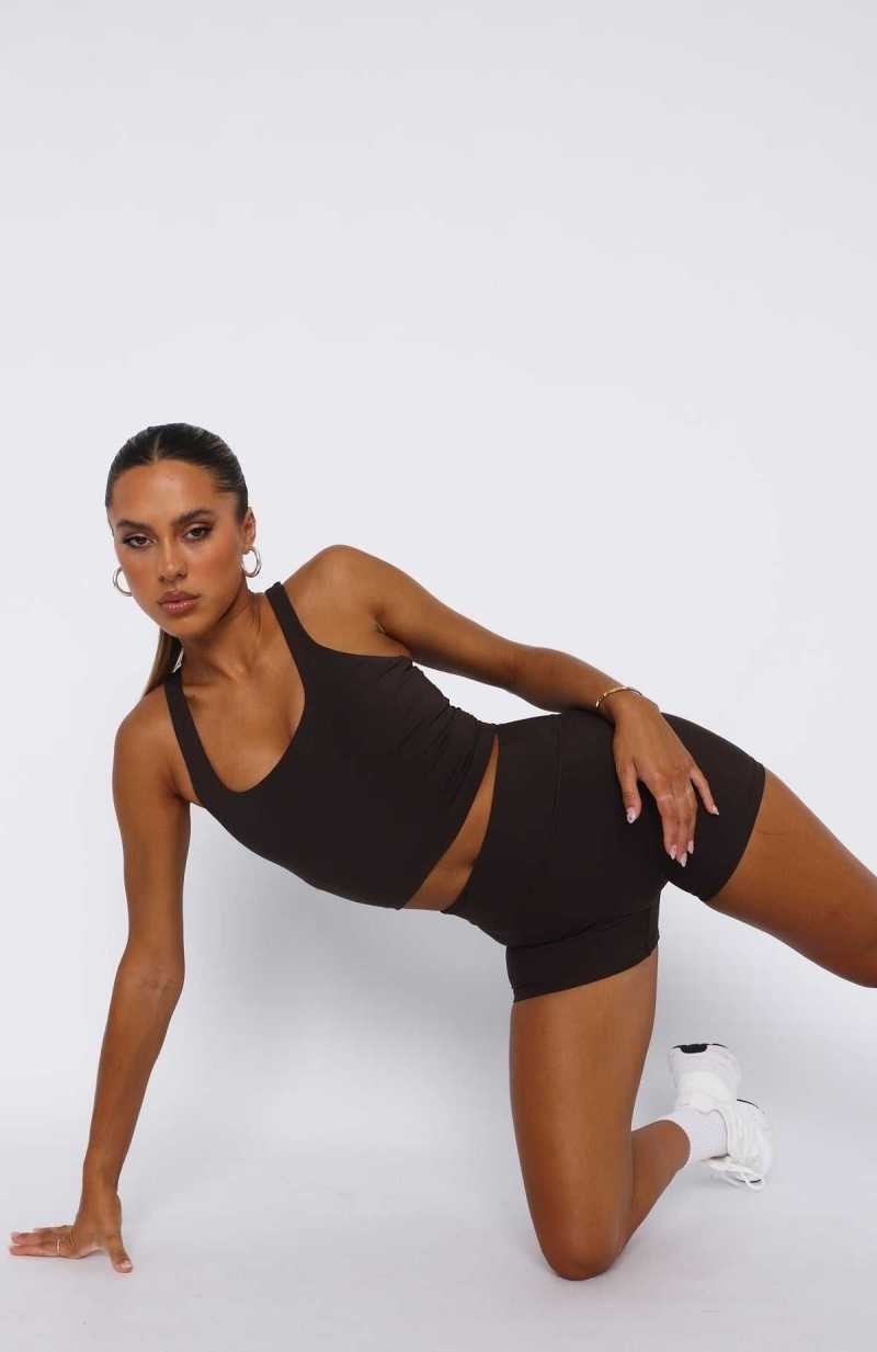 White Fox Work It Out Crop Espresso | TKIWHR-029