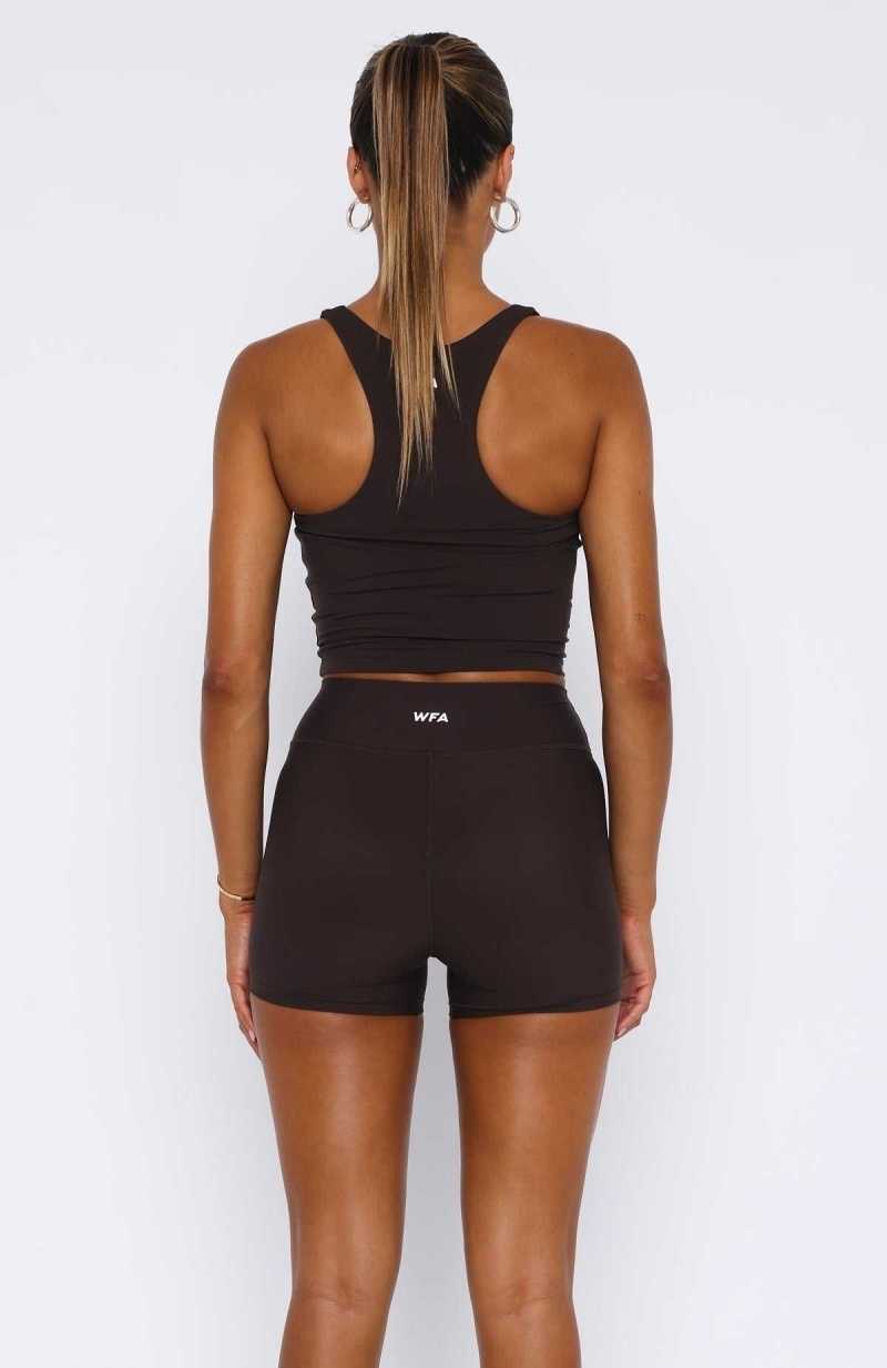White Fox Work It Out Crop Espresso | TKIWHR-029