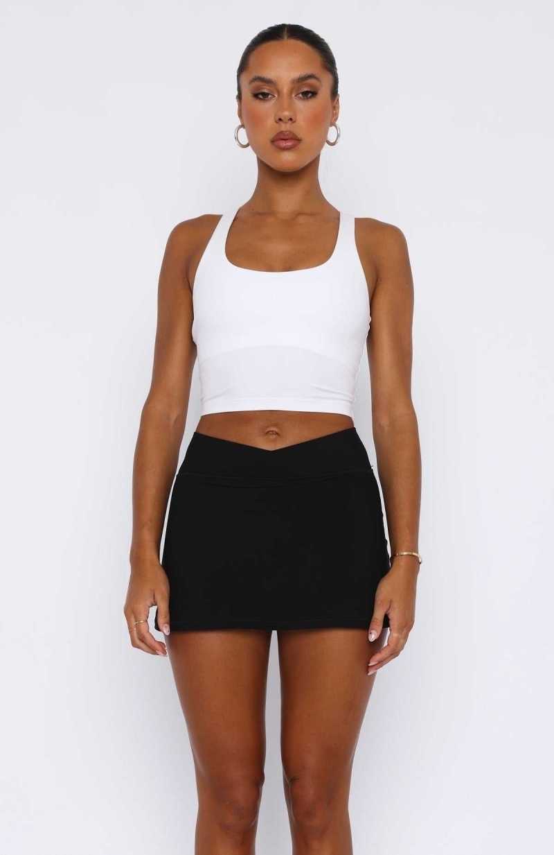 White Fox Work It Out Crop White | TPVLND-284